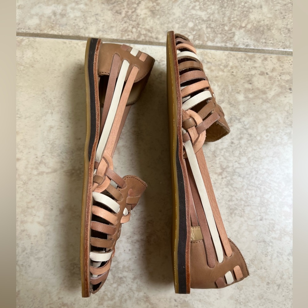 NEW nisolo leather made color block huaraches sandals - Picture 2 of 6